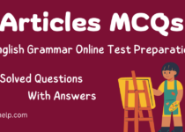 Articles MCQs Questions with Answers
