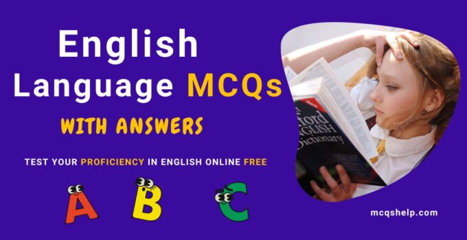 English Language MCQs with Answers